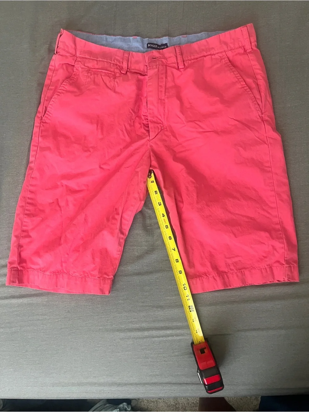 Boggi Milano Pink Flat-Front Men's Chino Shorts